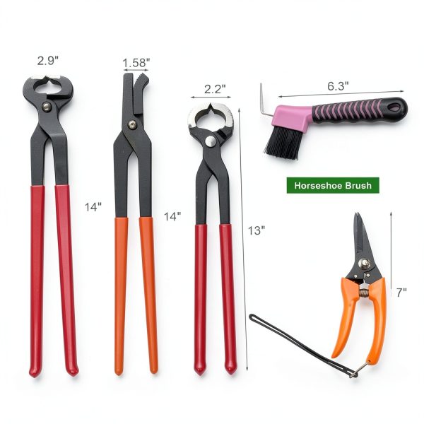 Farrier Tools Kit 12Pcs Hoof Trimming Set by Gtouse with Nippers-6