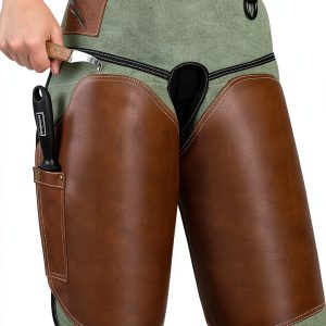 Farrier Chaps Antidious Leather Apron with Adjustable Belt and Pockets-0