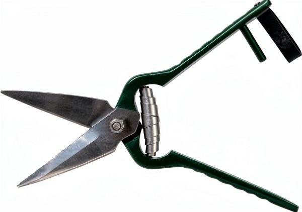 Jeffers Livestock Hoof Trimming Shears - 10" Heavy Duty Serrated Foot Rot Shears, Double Blade, Sharp Pointed Hoof Cutter, Green Handle, Strong Animal Hoof Trimming Scissors-1
