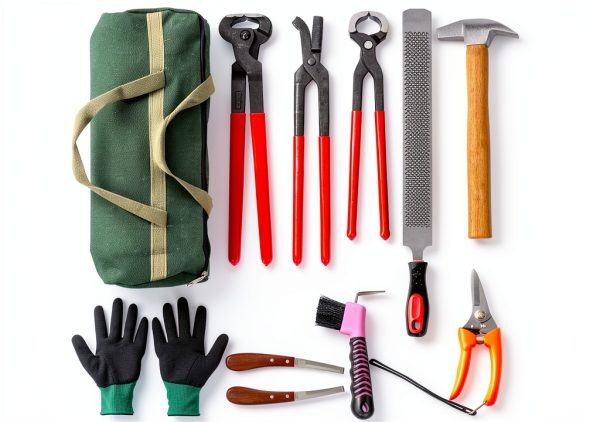 Farrier Tools Kit 12Pcs Hoof Trimming Set by Gtouse with Nippers-0