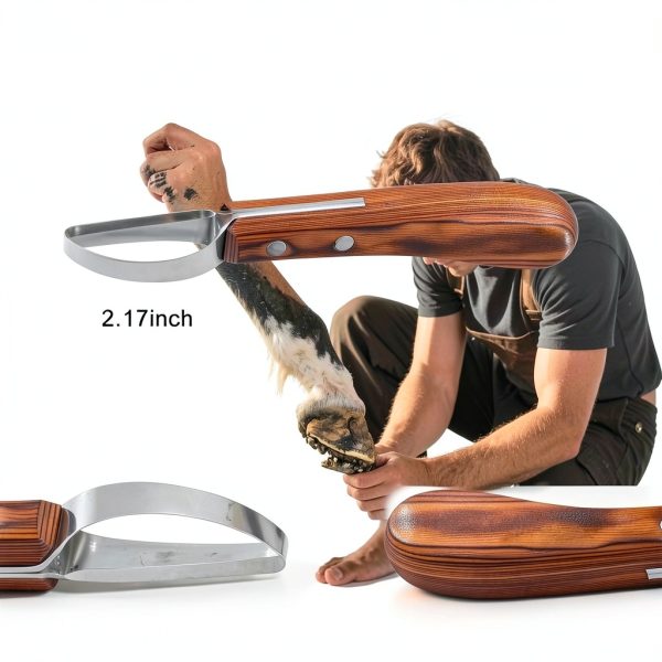 Farrier Hoof Knife 3-in-1 by ETCYAOXIN Carbon Steel Sharpener-4