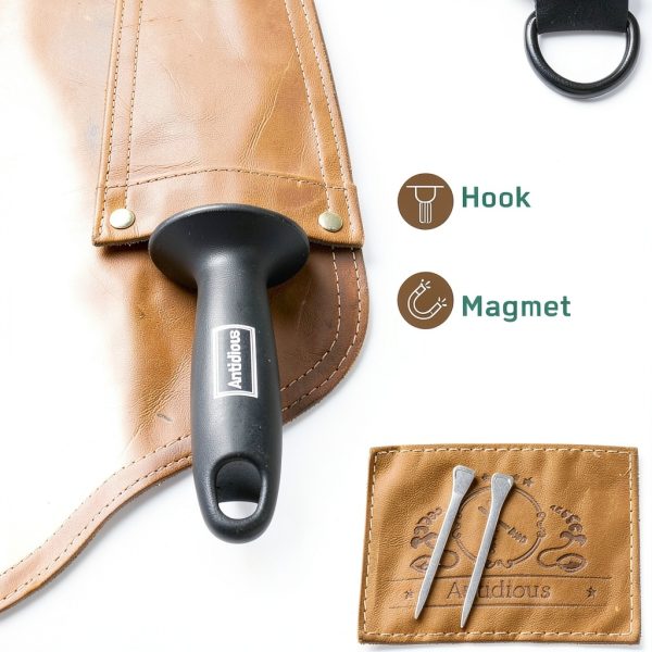Farrier Chaps Antidious Leather Apron with Adjustable Belt and Pockets-1