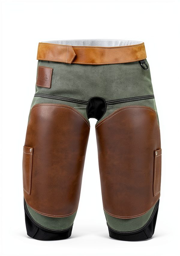 Farrier Chaps Antidious Leather Apron with Adjustable Belt and Pockets-4