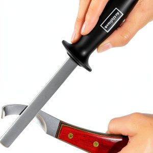 Antidious Hoof Knife Sharpener, 5 inch Farrier tool Honing Rod with Diamond Coated to Keep Hoof Knives and Cutting Instruments Sharp-0