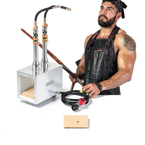 VEVOR Portable Propane Forge 2 Burner Steel Blacksmith Tool-6