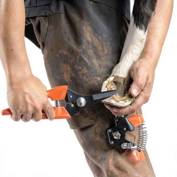 8 inch Farrier Tools Kit (8 Piece) Horse Goat Hoof Trimmers Carbon Steel Nippers Shears Nail Clipper, Mini Rasp, Hoof Trimming Cutter Knife, File for Pig Sheep Donkey Equine Supplies with Storage Bag-2