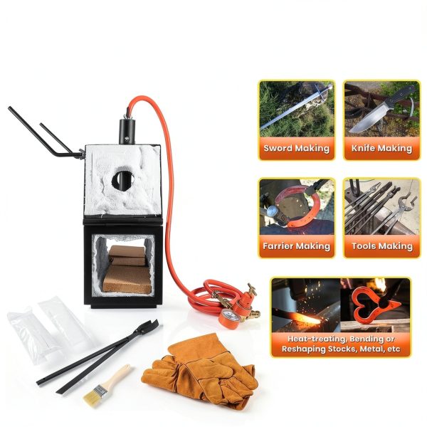 Triple Burners Portable Propane Gas Forge – Ecowlboy 2700F Square-3