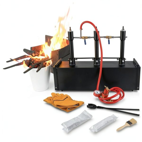 Triple Burners Portable Propane Gas Forge – Ecowlboy 2700F Square-1