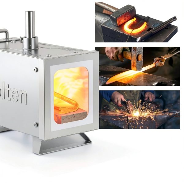 MMasters 1 Burner Propane Forge Kit Square Mini Gas Forge for Knife-3