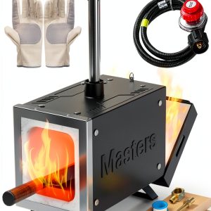 MMasters 1 Burner Propane Forge Kit Square Mini Gas Forge for Knife-0