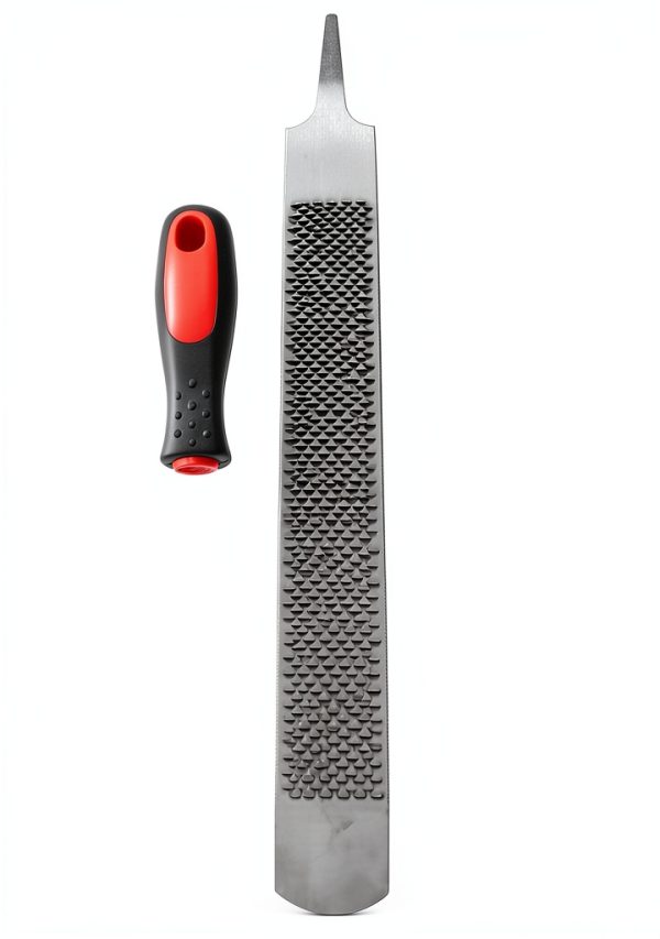 18 Inch Hoof Rasp by Qlvily, Carbon Steel Farrier File with Rubber-1