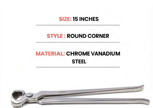 Equine Care 15-Inch Hoof Nippers – Professional Chrome Vanadium Steel Farrier Tool | Heavy-Duty Horse Hoof Trimmer Cutter for Horses & Livestock | Ergonomic, Sharp & Rust-Resistant-4