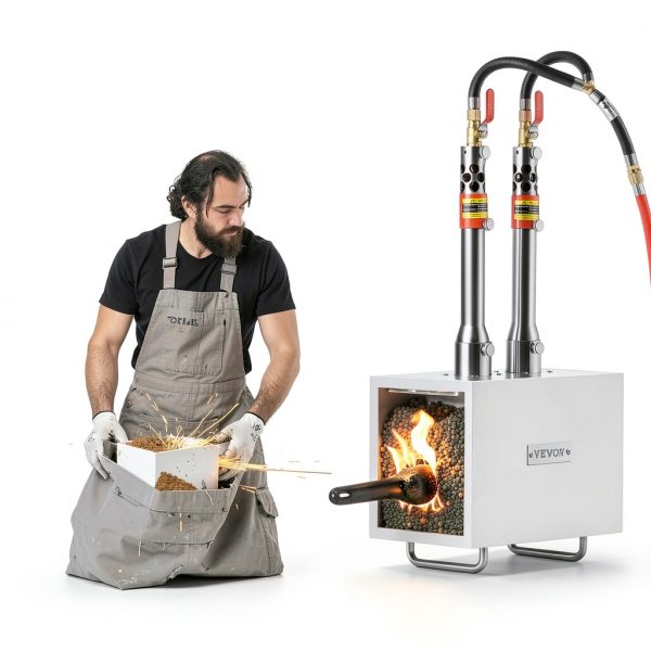 VEVOR Portable Propane Forge 2 Burner Steel Blacksmith Tool-1