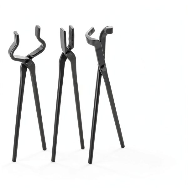 Blacksmith Tongs 3-Pc Set CongGongGo Heavy Duty Heat Treated Tools-4