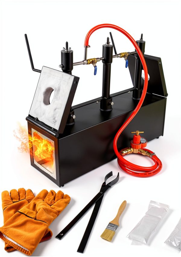 Triple Burners Portable Propane Gas Forge – Ecowlboy 2700F Square-0