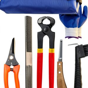 8 inch Farrier Tool Kit 7 Piece - Loaged Mini Hoof Nippers Rasp Knife-0